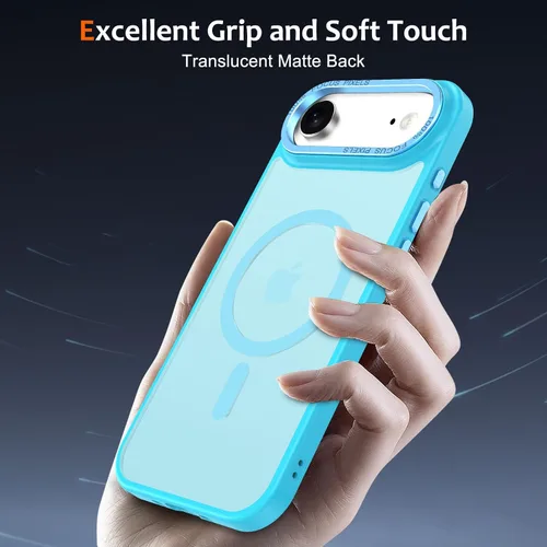 Vista 1099 de Anuck - Funda magnética para iPhone 11 compatible con MagSafe, carcasa trasera mate translúcida dura, borde de TPU, delgada, resistente a impactos