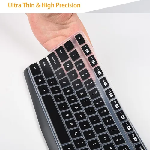 Vista 2 de Logitech - Funda para teclado inalámbrico Logitech MK235, protector de piel de teclado MK235, color negro