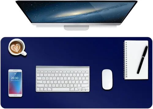 Vista 30 de Boutilon Protector de cuero para escritorio, alfombrilla de mouse antideslizante, alfombrilla de escritorio para laptop, alfombrilla de mouse