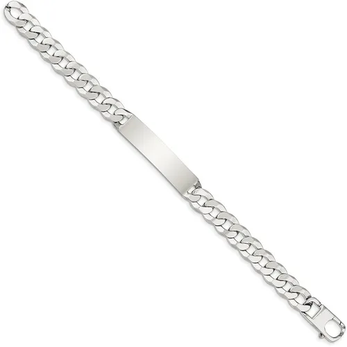 Vista 2 de Pulsera de identificación de plata de ley 925 sólida, con cierre seguro de langosta (0.394in), Plata de ley
