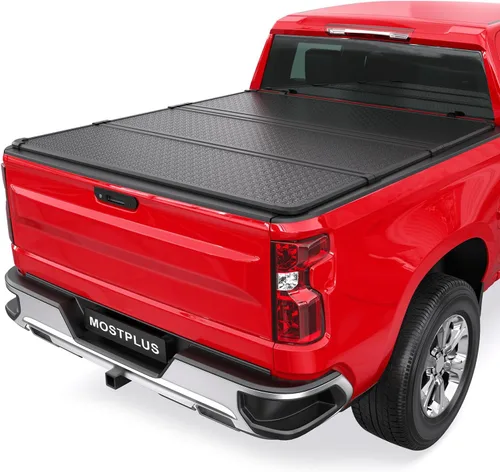 Vista 10 de MOSTPLUS - Funda rígida de triple pliegue para tonneau de camioneta en la parte superior, compatible con Chevy Colorado GMC Canyon 2015 2016 2017