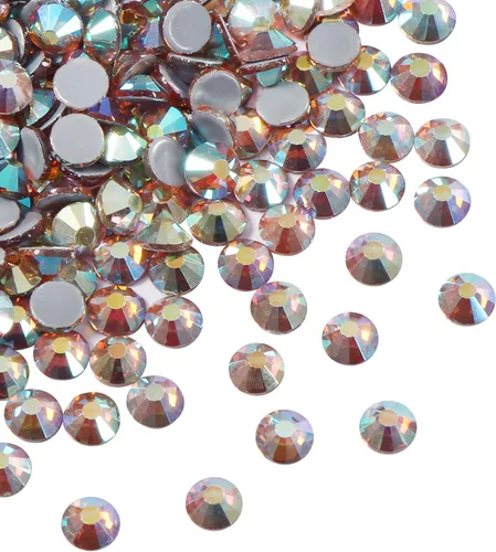 Vista 51 de Jollin Hot Fix - Diamantes de imitación de cristal con parte trasera plana, gemas de diamantes de imitación de 0.079 pulgadas