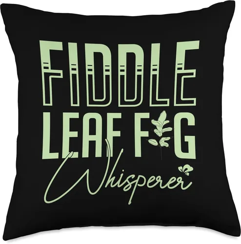 Vista 4 de Fiddle Leaf Fig Ficus Lyrata Care Tree Plant Soil Indoor Throw Pillow