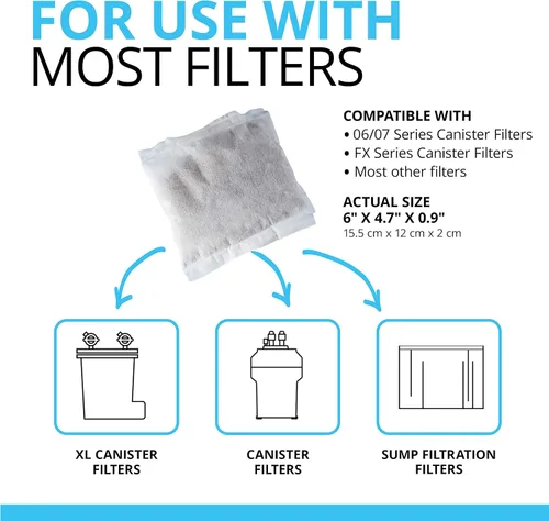 Vista 6 de Fluval ClearMax - Removedor de fosfato, medios filtrantes químicos para acuarios, bolsas de nailon de 3.53 onzas, paquete de 3, A1348, todos