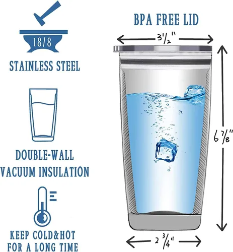 Vista 2 de ARIABLE World's Okayest Employee - Vaso de acero inoxidable de 20 onzas, grabado con láser, divertido regalo para empleados, taza de café aislada al