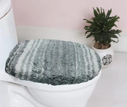 Vista 38 de Home Weavers Gradation Collection - Alfombra de baño 100% algodón, suave y absorbente, antideslizante, lavable a máquina, rectangular, 17 x 24 Beige