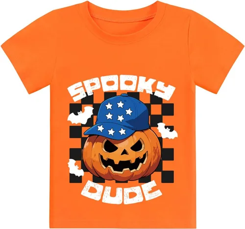 Vista 11 de CM-Kid Camiseta de manga corta de Halloween para niña pequeña Telaraña abucheo
