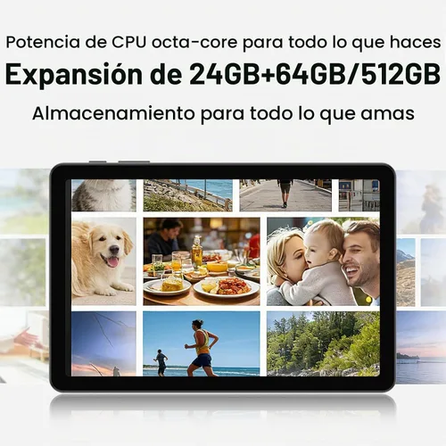 Vista 2 de COLORROOM Android16 Tablet,10inch Tablet with Case, Octa Core CPU,Blue
