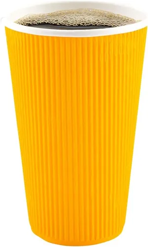 Vista 20 de Restaurantware Ripple Wall - Tazas de café de 10 unidades de 20 onzas aisladas de papel negro, borde enrollado, resistente a derrames, papel