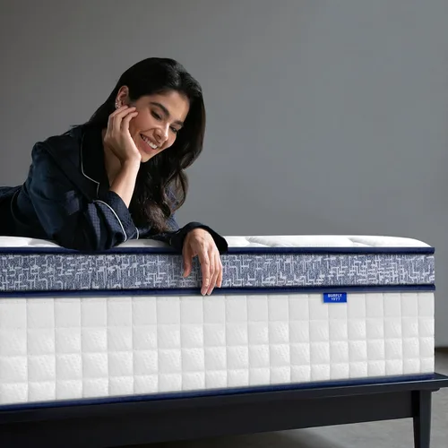 Vista 8 de Colchón doble, híbrido de 10 pulgadas con espuma viscoelástica, gel