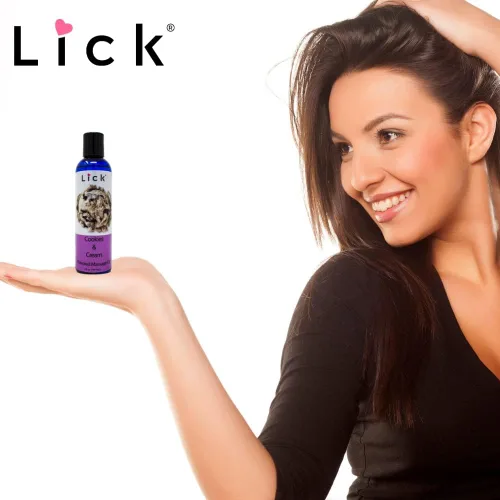 Vista 6 de Lick Aceite de masaje con sabor a galletas y crema, aceite de masaje comestible de postre cremoso con aceite de almendras dulces y vitamina E