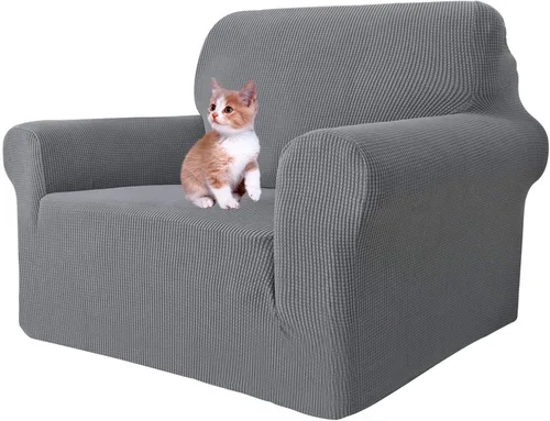 Vista 51 de MAXIJIN Funda elástica para silla con brazos, 1 pieza para sofá o silla de estar, funda antideslizante (31-46 pulgadas), protector de muebles que se