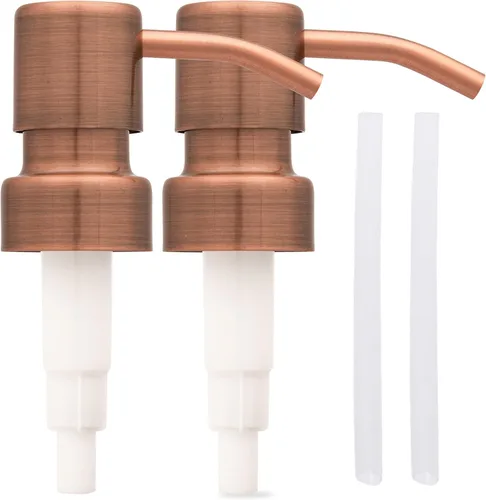 Vista 21 de Bombas dispensadoras de jabón y loción de acero inoxidable, reemplazo para tus botellas (negro mate, paquete de 2)