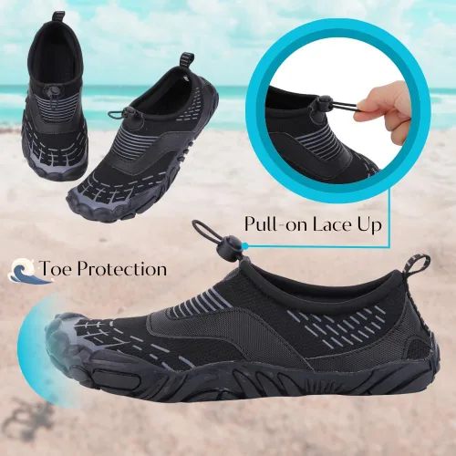 Vista 3 de HiGropcore Lorax Pro - Zapatos de agua para hombre y mujer, zapatos de agua descalzos con puntera ancha, sin cordones, cómodos zapatos acuáticos