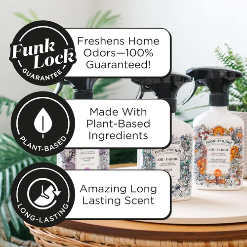 Vista 4 de Home-Pourri Air + Fabric - Ambientador multiusos para olores, 11 onzas líquidas, hasta 570 usos, aroma a salvia lavanda, desodorante de habitación