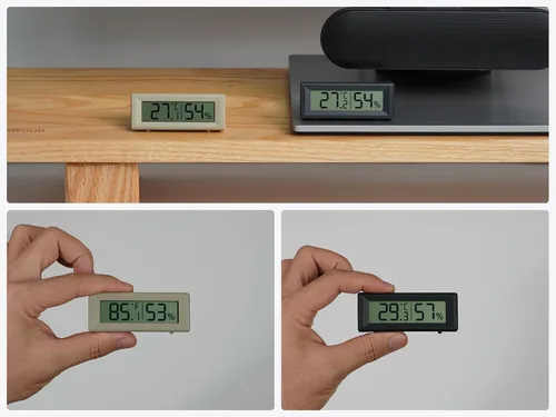 Vista 8 de Higrómetro digital pequeño, medidor de humedad, termómetro interior, monitor de temperatura ambiente y humedad, medidor con sensor preciso
