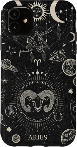 Vista 8 de Carcasa para iPhone 17 con signo del zodiaco astrológico y estético celestial de Aries