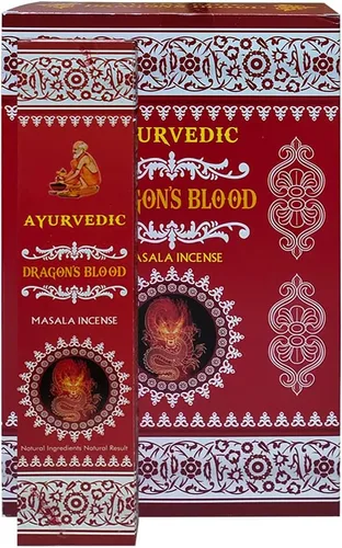 Vista 2 de Dragons Blood Inciense Sticks and Holder Bundle Ayurvedic Hand Made Insence Insence