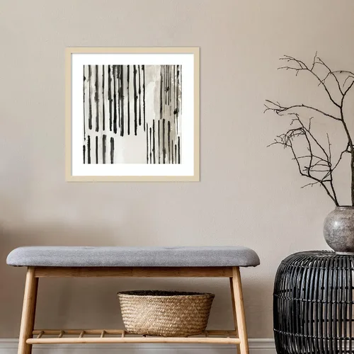 Vista 5 de Amanti Art Framed Wall Art Print 21x21 Linearity II by PI Studio, Abstract Wall Art, Modern Contemporary Decor, Medium Poster Painting Artwork for