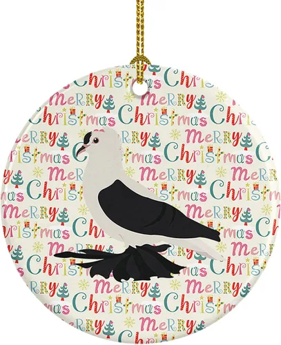 Vista 22 de Caroline's Treasures Adorno de cerámica de avestruz común para árbol de Navidad, decoración colgante para el hogar, Navidad, vacaciones, fiesta