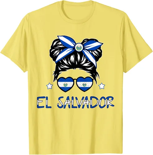 Vista 29 de Camiseta de El Salvador para Niñas Bandera Patrimonio Hispano Salvadoreño