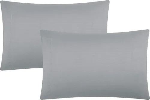 Vista 16 de Evolive Juego de 2 fundas de almohada de microfibra cepillada ultra suave con cierre de sobre (tamaño estándar de 20 x 30 pulgadas, color negro)