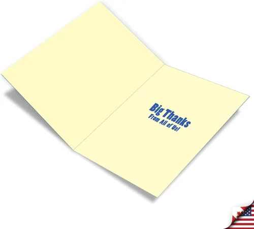 Vista 2 de NobleWorks - Tarjeta de felicitación de agradecimiento humorística jumbo de nosotros de 8.5 x 11 pulgadas con sobre (paquete de 1) gran gran