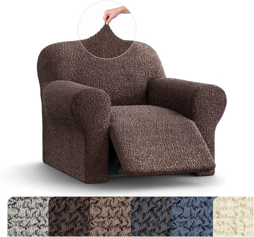 Vista 14 de PAULATO BY GA.I.CO. Mille Righe Collection funda para sofá reclinable, funda de tela de poliéster suave, 1 pieza, elástica, ajustable, protección