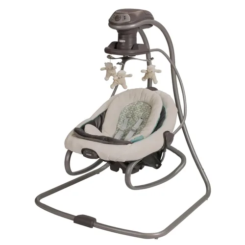 Vista 7 de Graco DuetSoothe - Columpio y balancín con asiento de columpio extraíble y 6 velocidades de balanceo para asiento de columpio y silla de columpio