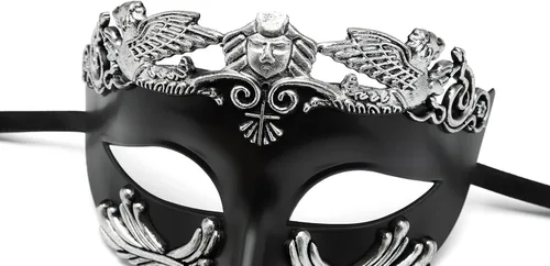 Vista 7 de Máscara de mascarada para hombre, máscara veneciana romana griega para Mardi Gras, baile de máscaras, Halloween, fiesta de graduación