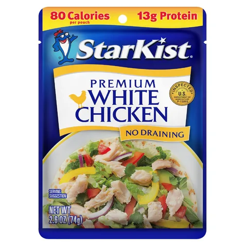 Vista 18 de StarKist Less Sodium Premium White Chicken - Bolsa de 2.6 onzas (paquete de 1)