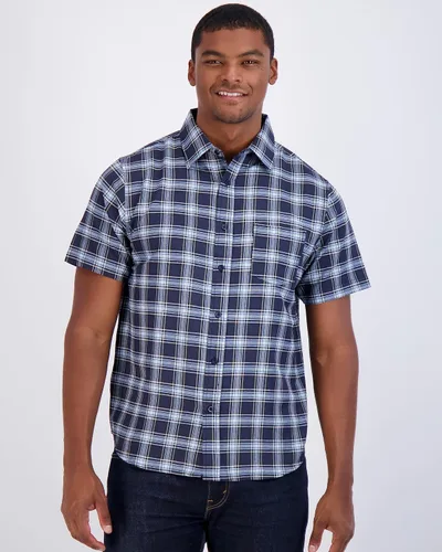 Vista 2 de Paquete de 3 camisa clásica de manga corta con botones y bolsillo frontal para hombre (disponible en tallas grandes y altas)
