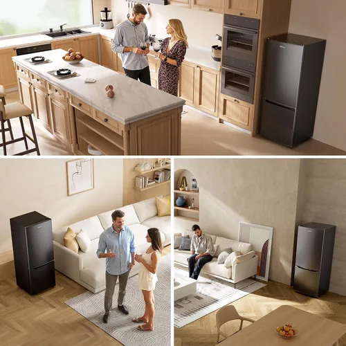 Vista 8 de Upstreman - Refrigerador de 7.1 pies cúbicos con congelador inferior, refrigerador para apartamento con congelador, energéticamente eficiente
