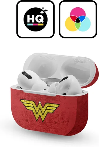 Vista 2 de Head Case Designs Calcomanía de vinilo con licencia oficial de Wonder Woman DC Comics envejecida variada, compatible con Apple AirPods Pro