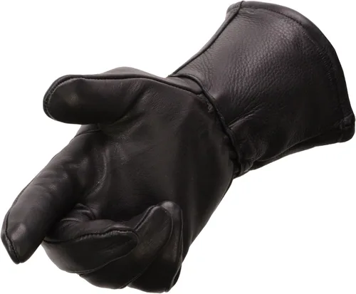 Vista 3 de Milwaukee Leather, guantes térmicos de piel de ciervo, para hombre, negro G317