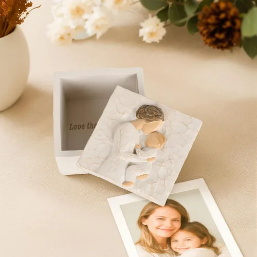 Vista 5 de QIANLING Caja de Recuerdos de Regalos para Abuela - Regalos para Abuela Primeriza, Regalo del Día de la Madre para Abuela, Regalos de Cumpleaños