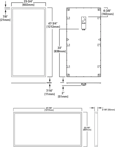 Vista 8 de Metalux FPanel - Panel plano LED integrado regulable de 62.2 vatios, 2 pies x 4 pies, color blanco frío