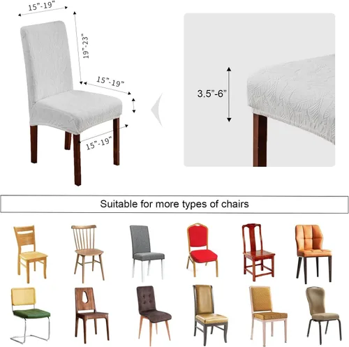 Vista 104 de Fundas impermeables para sillas de comedor, fundas elásticas para sillas Parsons, para comedor, cocina, funda protectora para silla de comedor