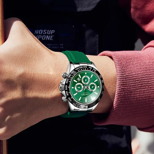 Vista 4 de devaco Relojes luminosos del cronógrafo del calendario de los hombres, relojes de moda de los hombres