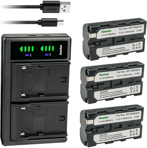 Vista 6 de Kastar Reemplazo del cargador de batería USB NP-F550/F570 LTD2 para batería NP-F330 NP-F550 NP-F570 NP-F750, NP-F770, NP-F930 NP-F950 NP-F960