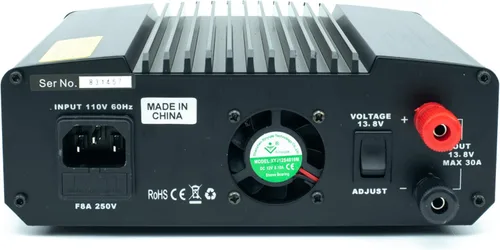 Vista 4 de BTECH RPS-30PRO Fuente de alimentación de banco compacto universal regulada de 30 amperios, convertidor de alimentación de CA a CC, 13.8 V