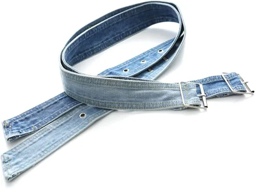 Vista 3 de Tong Gu 1 cinturón de mezclilla para mujer hebilla de metal estilo punk estilo vintage