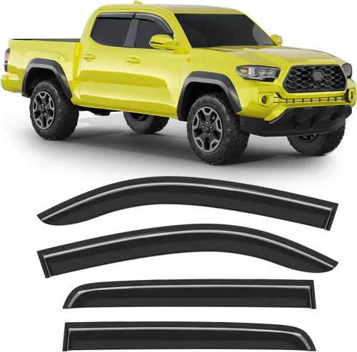 Vista 21 de Protector de lluvia extra grueso para Ford F150 2004-2014 Extended Cab/SuperCab protectores de lluvia con cinta adhesiva lateral de camioneta