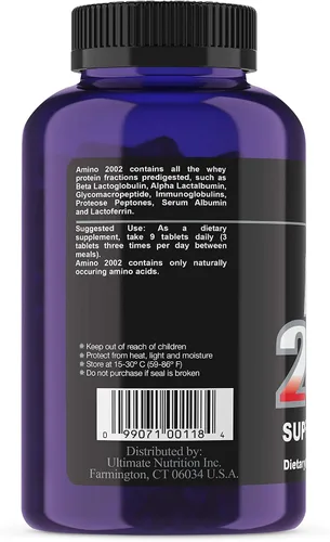 Vista 3 de Ultimate Nutrition Amino 2002 - Super Whey Formula 100 tabs