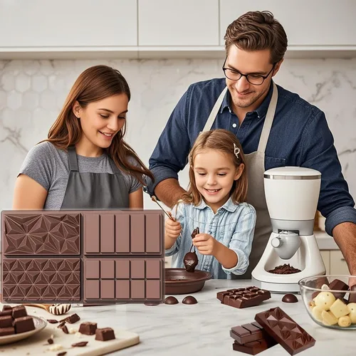 Vista 7 de La chat 2 paquetes de moldes de silicona para chocolate, molde antiadherente de grado alimenticio para hornear, dulces y mantequilla con diferentes