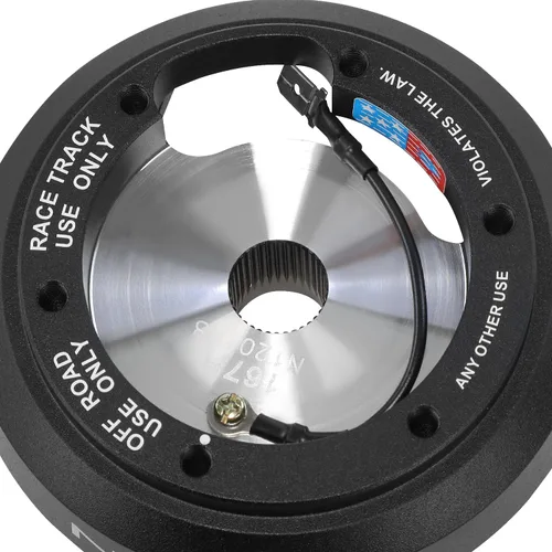 Vista 4 de NRG Innovations Buje corto para volante estilo carreras, aluminio anodizado 6061-T6, adaptador de liberación rápida con patrón de pernos de 0.236 x