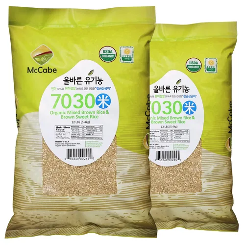 Vista 6 de McCabe Mezcla orgánica de 8 granos mixtos – Mezcla de arroz de granos integrales orgánicos 12 libras Rico en fibra y minerales Certificado USDA