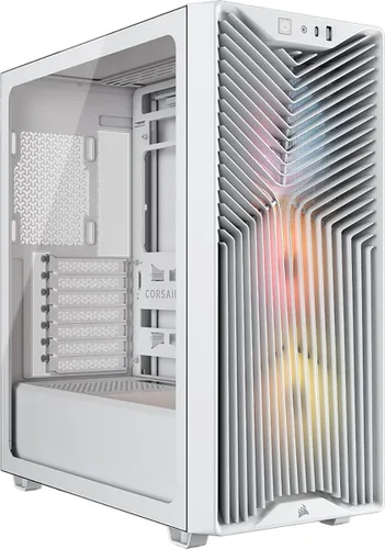 Vista 9 de CORSAIR Funda de PC de torre media 3200D RS ARGB - 3 ventiladores RS120 ARGB PWM incluidos, brazo de estabilización antihundimiento de GPU, ASUS
