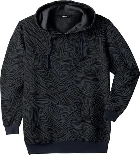 Vista 8 de KingSize Sudadera con capucha de forro polar grande y alta para hombre Negro