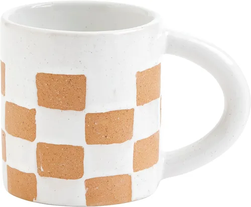 Vista 4 de Mud Pie Taza de terracota a rayas
